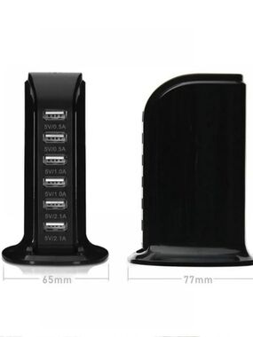 6 Port USB Charging Station Hub 30W Multi Device Charger